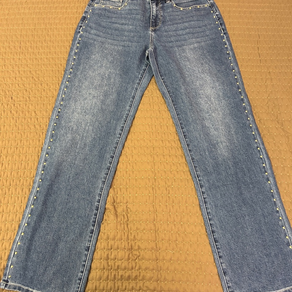 Express Gold Stud Embellished Women's Jeans